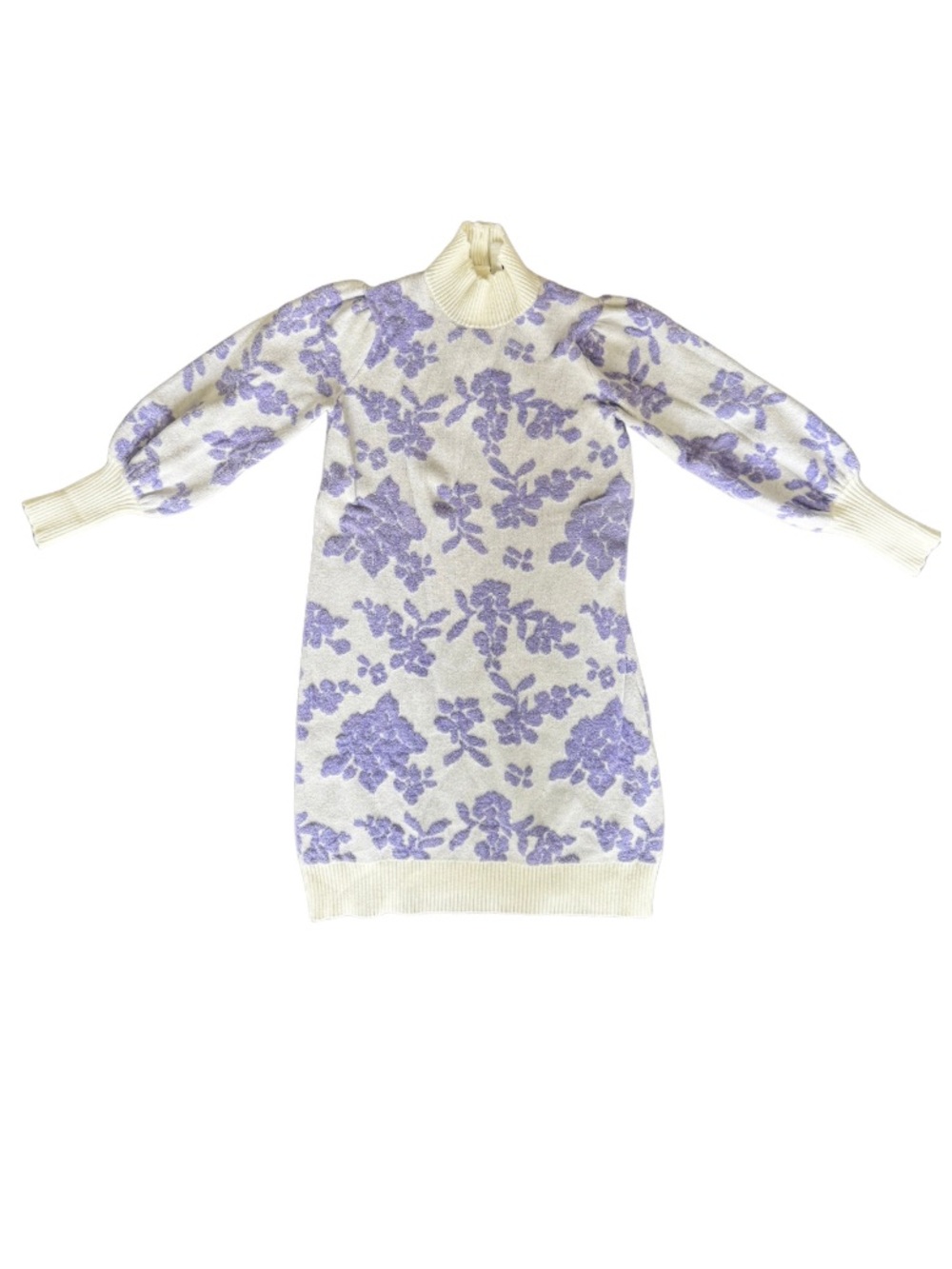 Janie and Jack Lavender Floral Sweater Dress Girls 6 NWOT